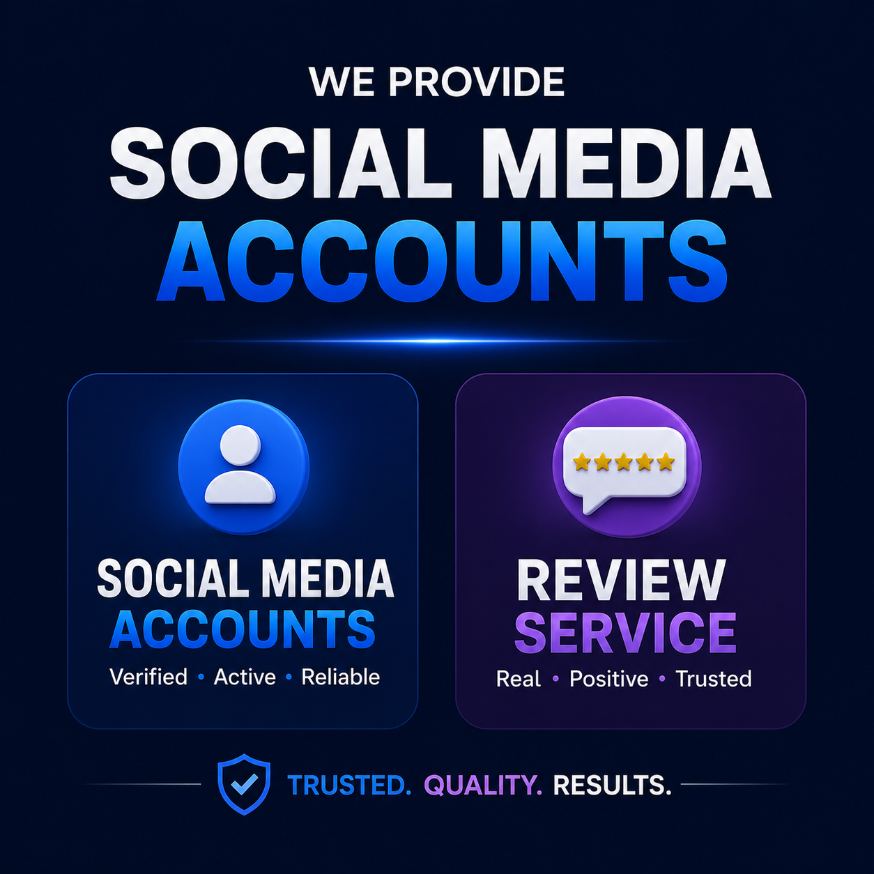 Social Media accounts and review service
